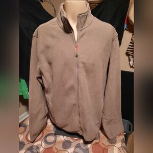 Mens NWT Ozark Trail Brown/tan Polar Zip Up Fleece Jacket